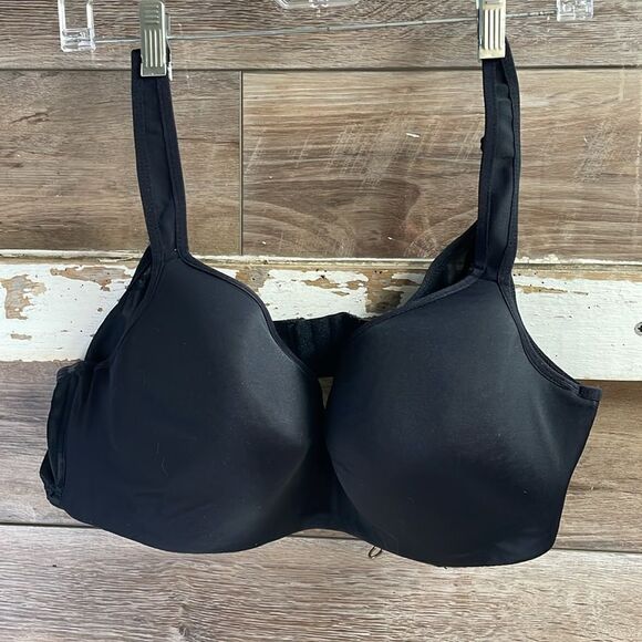 Avenue Body Bra Back 3 Hook Closure Umderwire Size 46B, Black - Picture 3 of 11